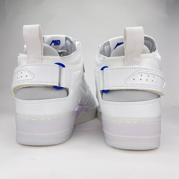 Nike Mens Air Force 1 Mid React Summit White Icy Shoes Size 10.5 DQ1872-101 - Picture 6 of 9